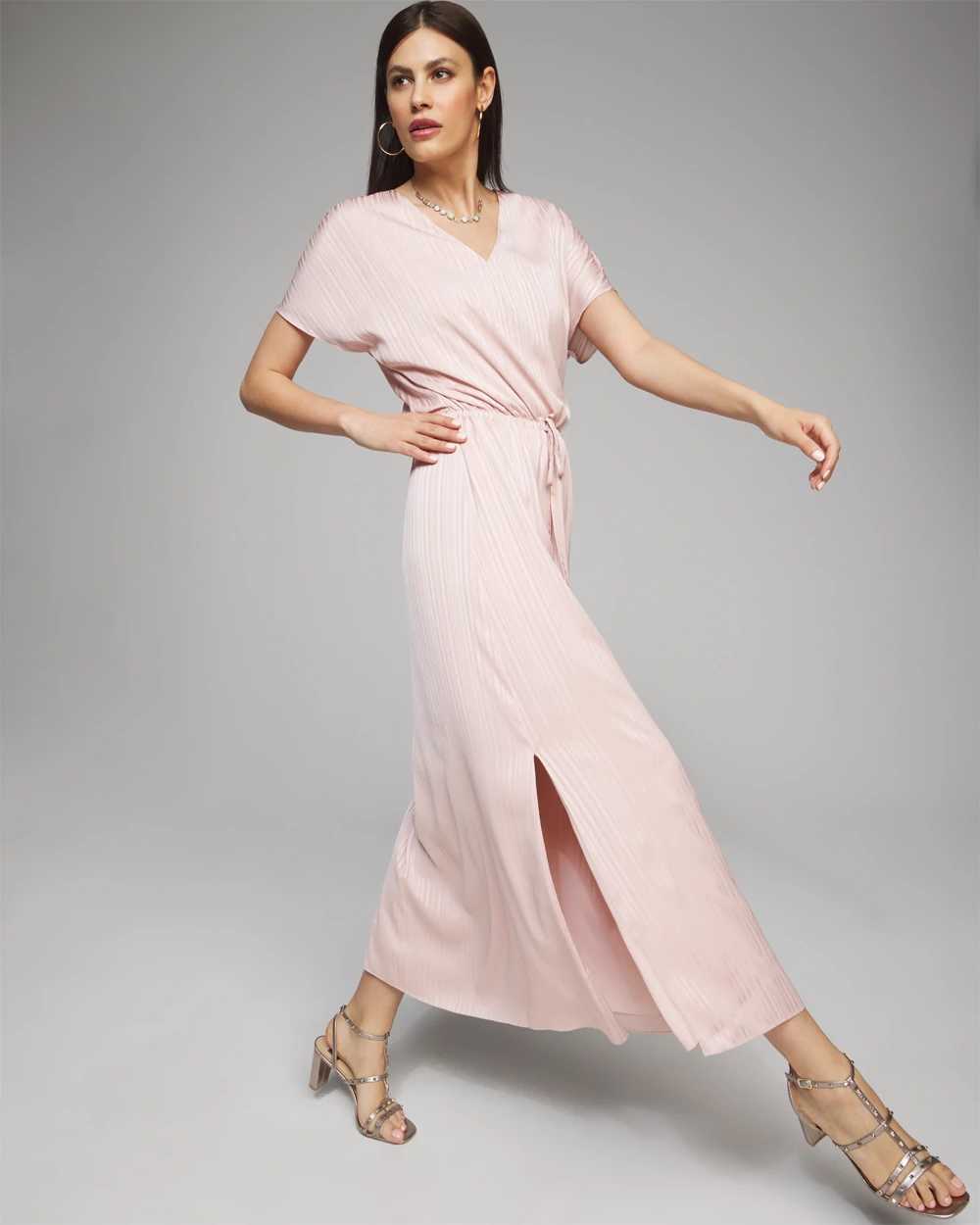 Outlet WHBM Satin Crinkle Maxi Dress click to view larger image.