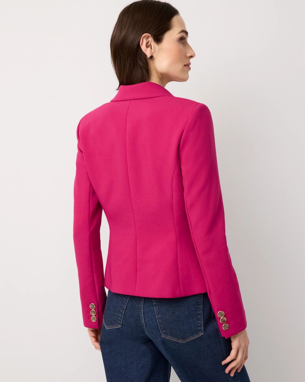 Petite WHBM® Cropped One-Button Blazer