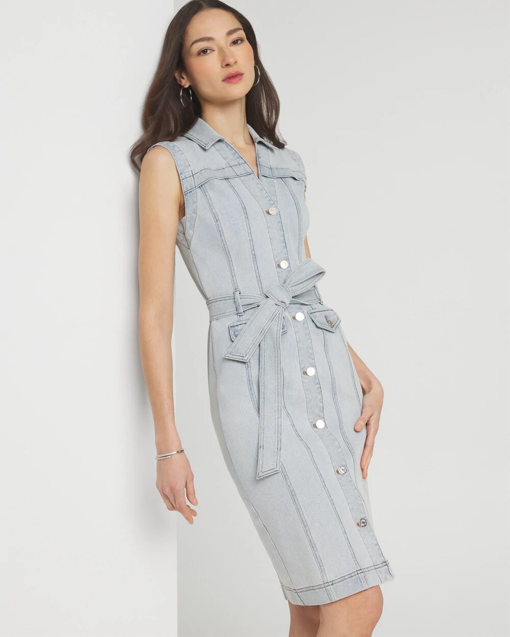 Denim Sheath Dress - image 2