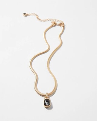 Gold Snake Chain Pendant Necklace