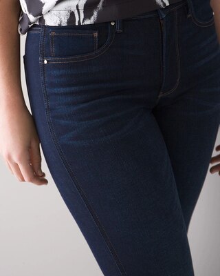 Curvy-Fit High-Rise Cashmere Denim Slim Jeans