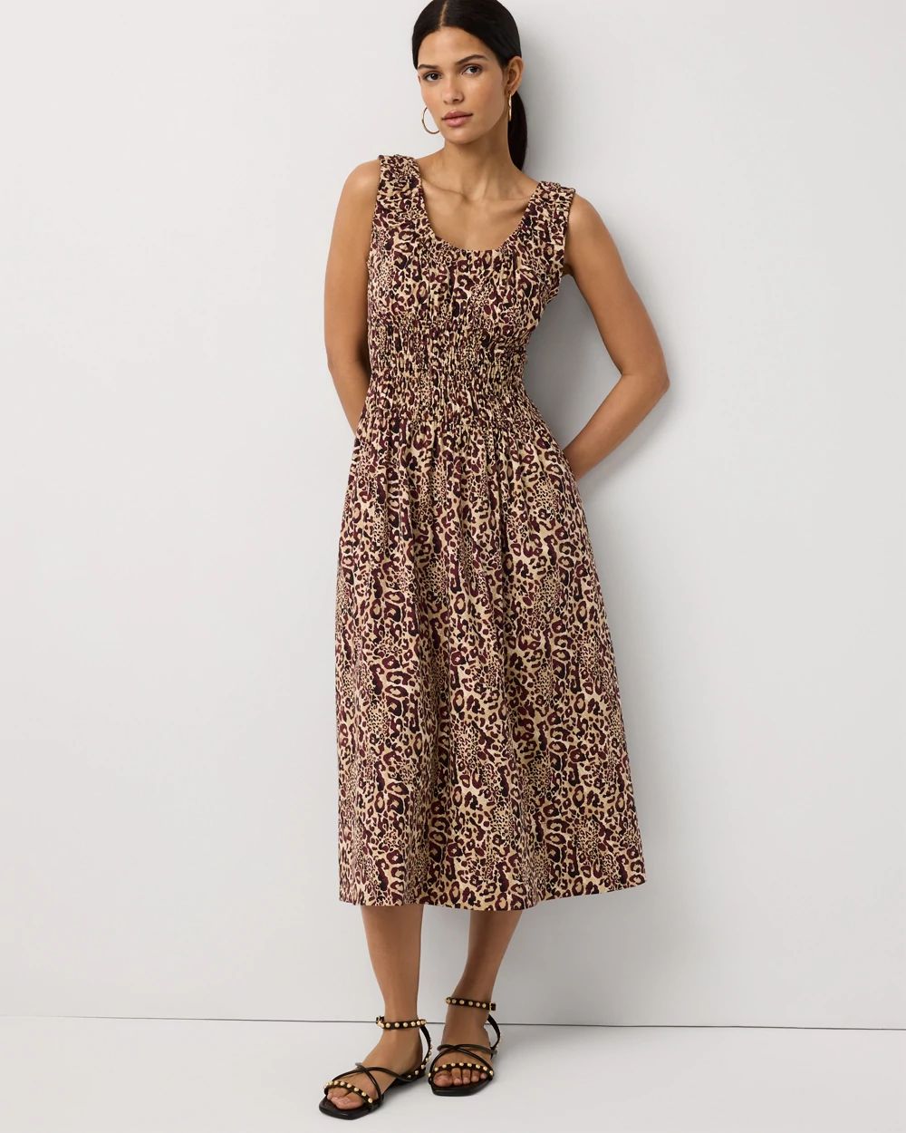 Ruched Tank Midi Dress