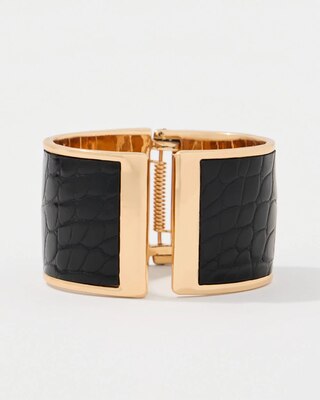 Croc Detail Hinge Bracelet click to view larger image.