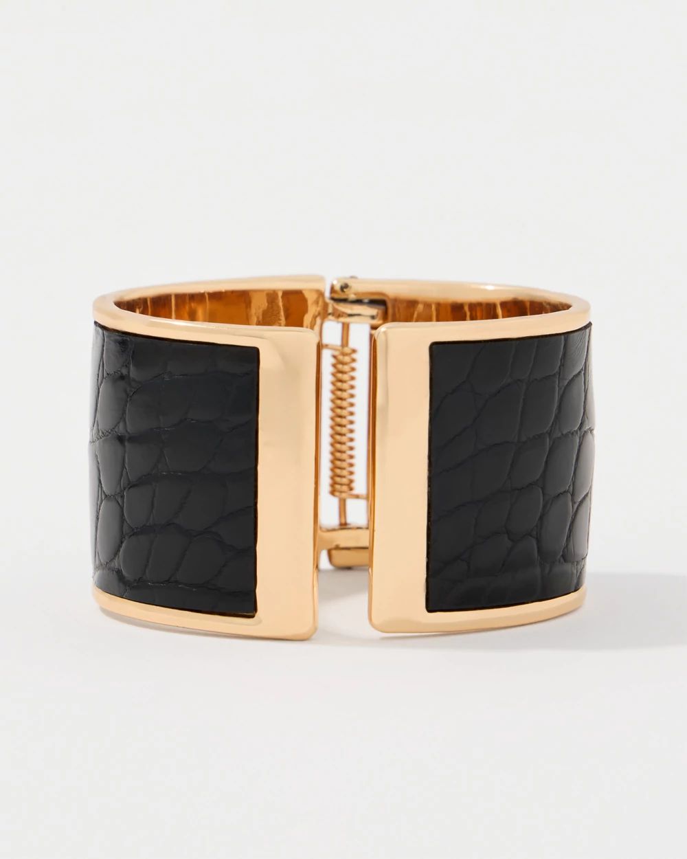 Croc Detail Hinge Bracelet click to view larger image.