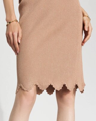 Scalloped Shimmer Sweater Skirt click to view larger image.
