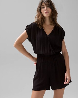 Crinkle Romper Cover Up