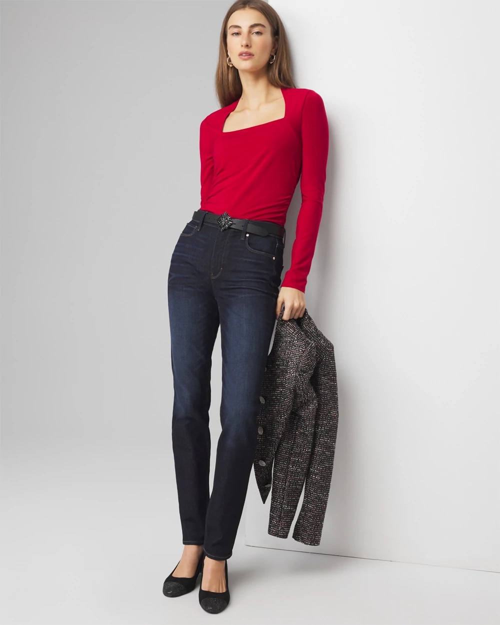 Square Neck Ruched Top