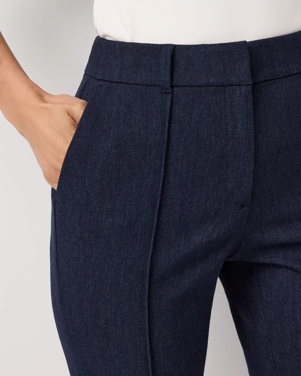 High Rise Denim-Look Piper Flare