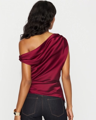 Off-the-Shoulder Satin Top click to view larger image.