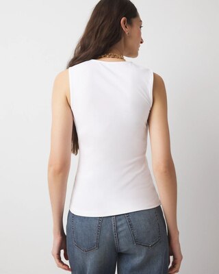 WHBM FORME™ Ribbed Scoop Neck Shell click to view larger image.