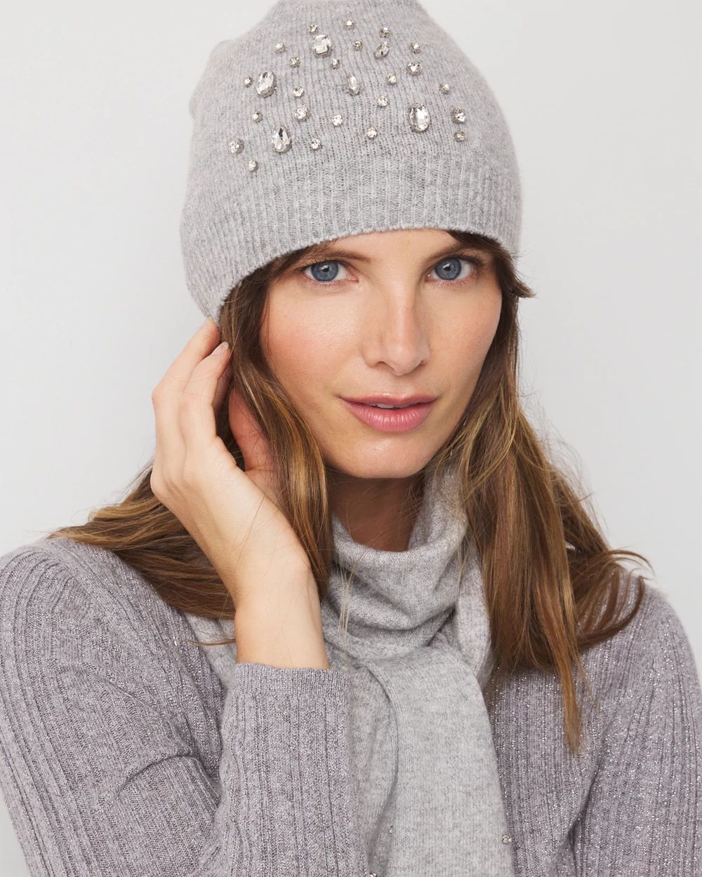Rhinestone Beanie Hat