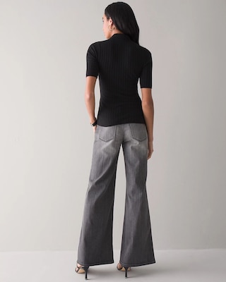 Cashmere-Blend Button Polo Sweater