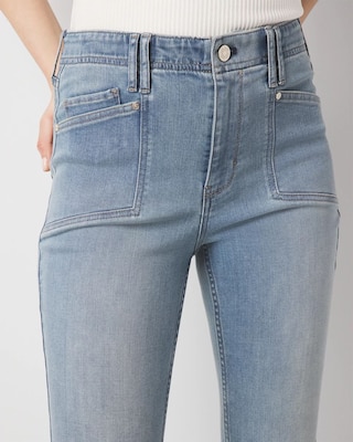 High-Rise Double Pocket Kick Flare Jean click to view larger image.