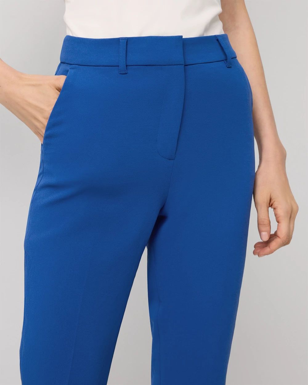 Crepe High Rise Elle Slim Ankle Pant click to view larger image.