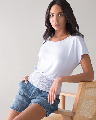 Smocked Hem Tee