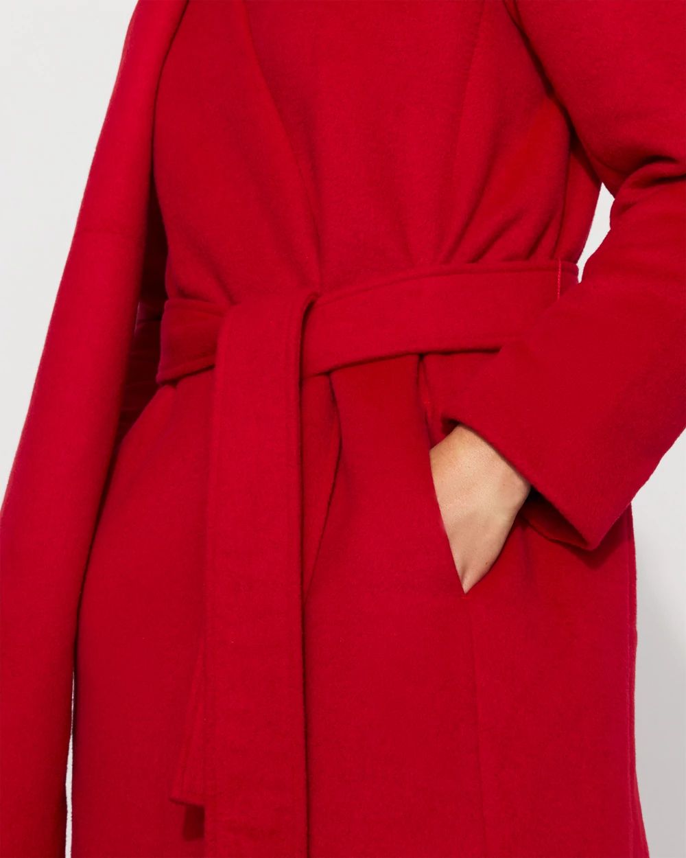 Convertible Scarf Wool-Blend Coat click to view larger image.