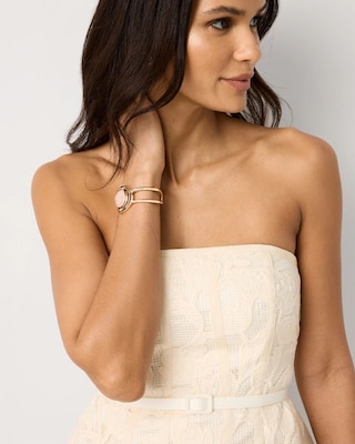 Bustier Pleated Midi Dress click to view larger image.