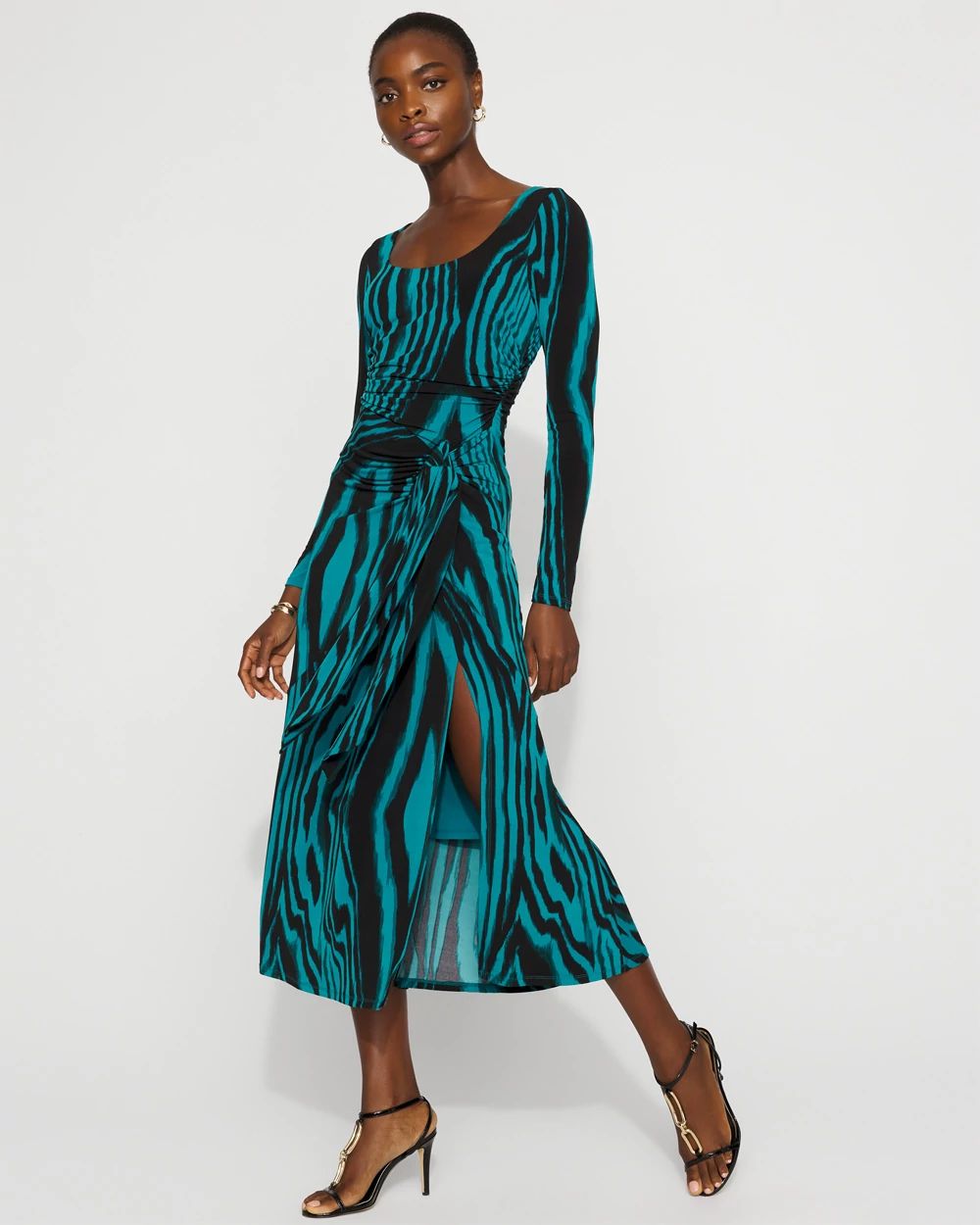 Tie-Waist Midi Dress