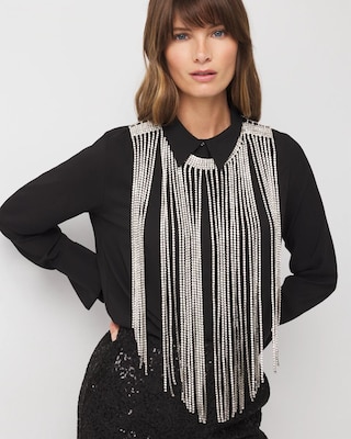 Crystal Fringe Necklace click to view larger image.