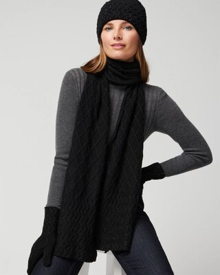 Rhinestone Patterned Scarf