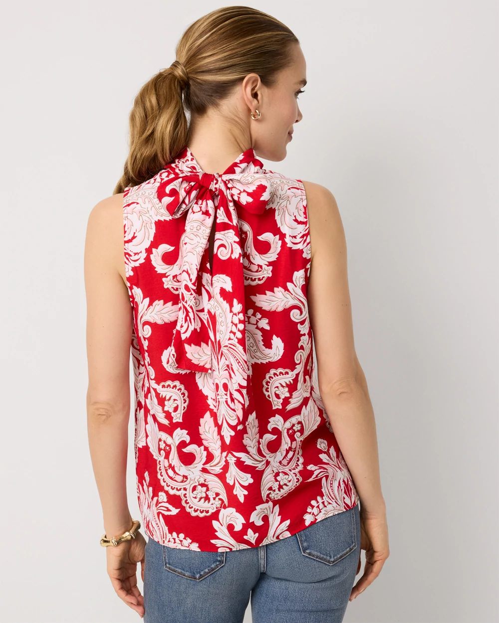 Tie-Neck Shell Halter Top click to view larger image.