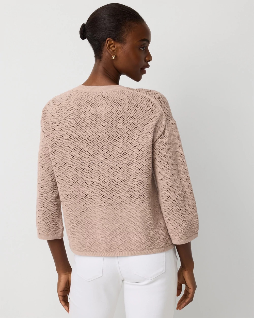 Lace-Up Notch Neck Pullover - image 4