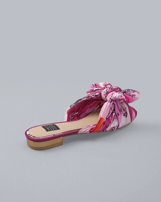 Floral-Print Crinkle Slides