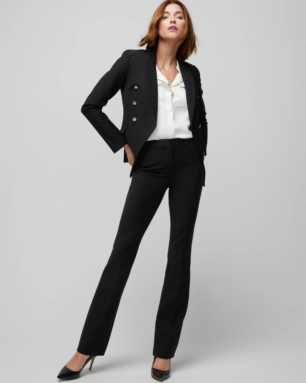 WHBM® Ines Slim Bootcut Comfort Stretch Pant click to view larger image.