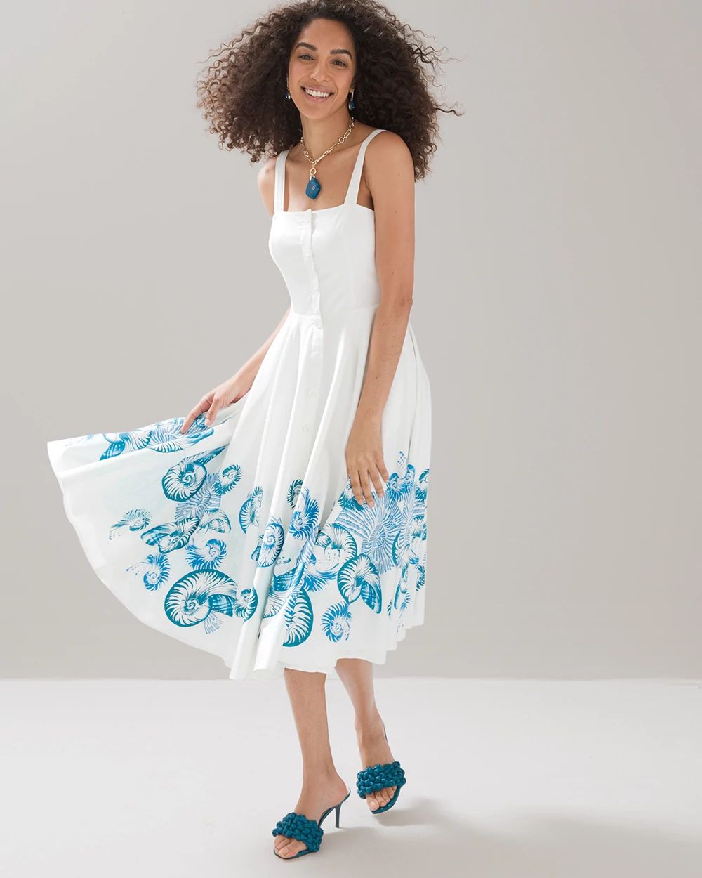 White house black market fit and flare sales dress