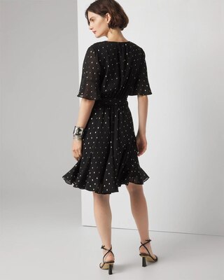 Short Sleeve Fit and Flare Dress click to view larger image.
