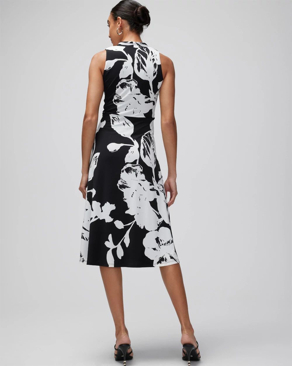 Sleeveless Twist-Front Matte Jersey Dress