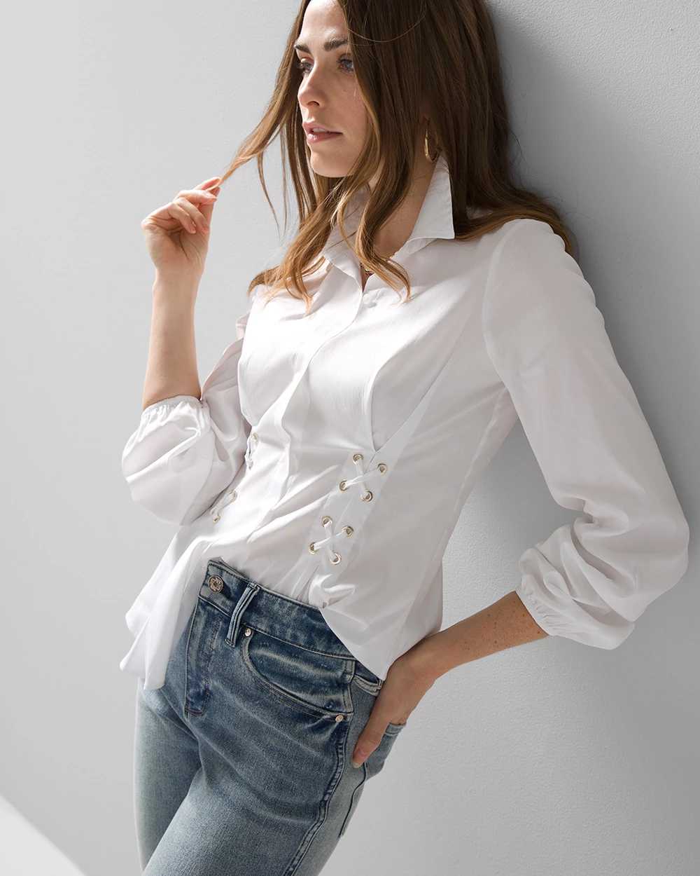 Grommet Poplin Shirt click to view larger image.