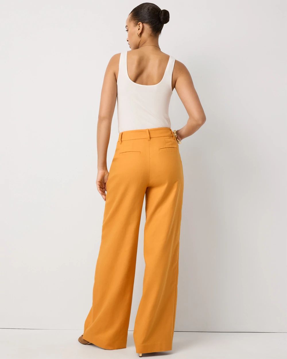 Pleated High-Rise Wide Leg Pant click to view larger image.