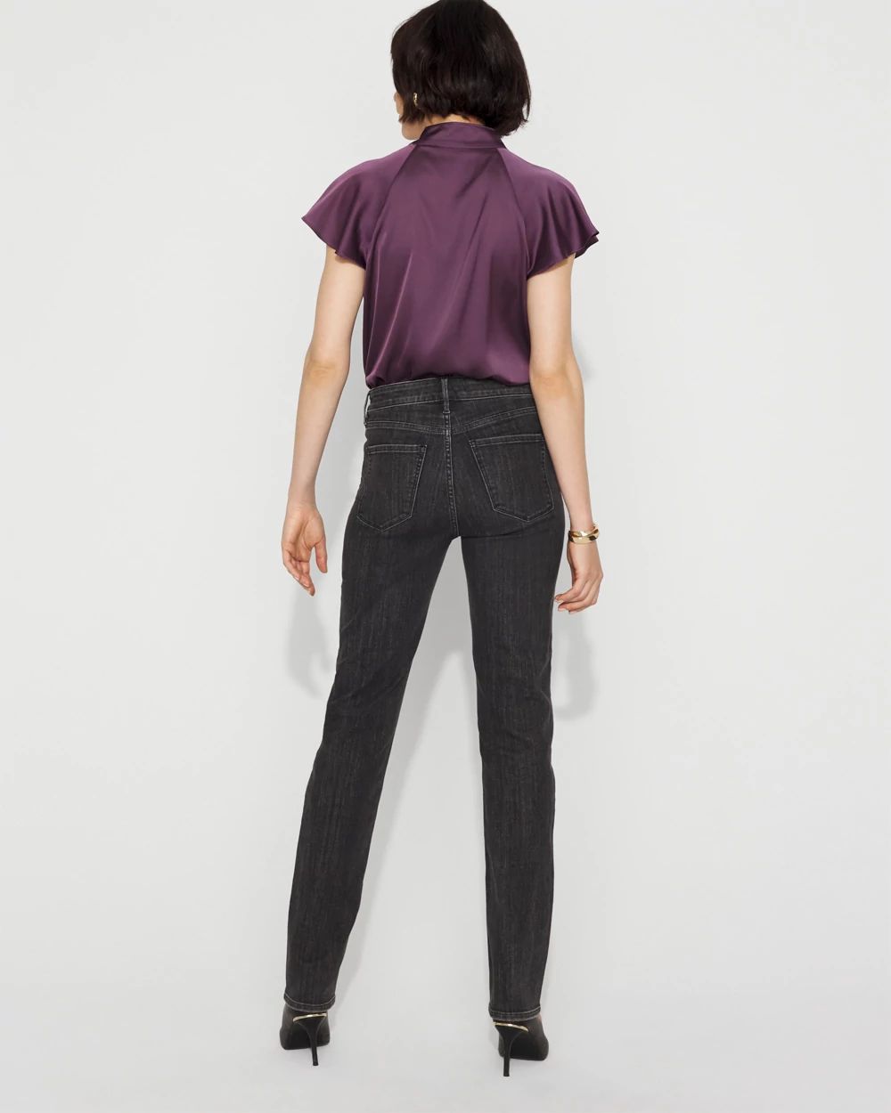 Pintuck High-Rise Skinny Jean click to view larger image.