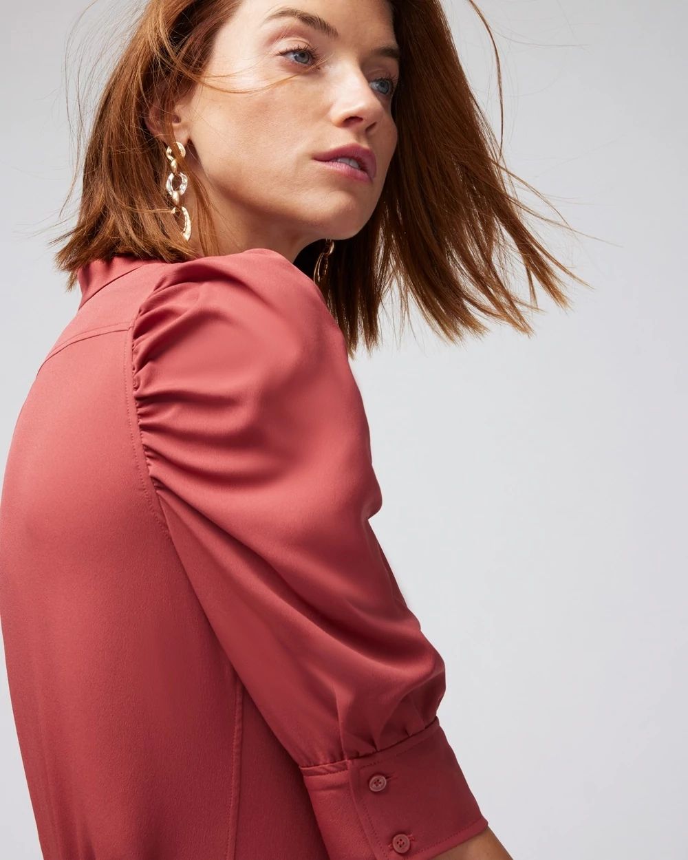 Ruched Sleeve Shirt