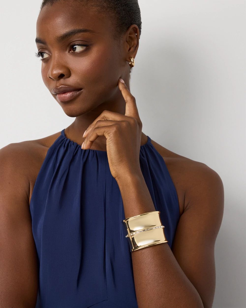 Bamboo Hinge Cuff Bracelet