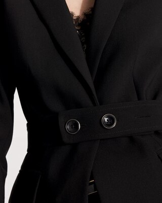 Belted One-Button Blazer click to view larger image.