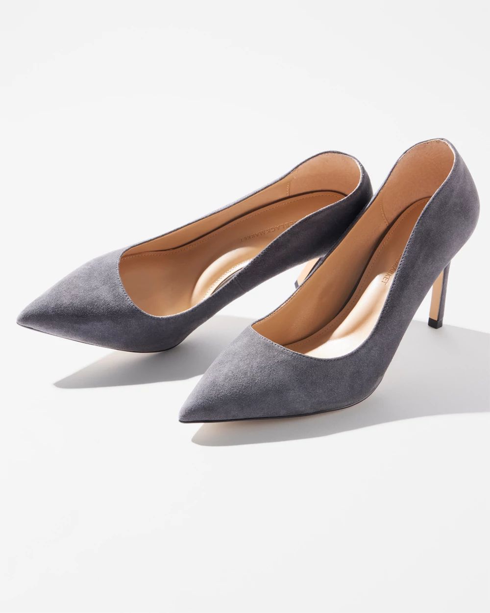 Grey Suede Comfort Pump