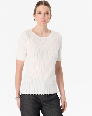Textured Knit Crewneck Pullover