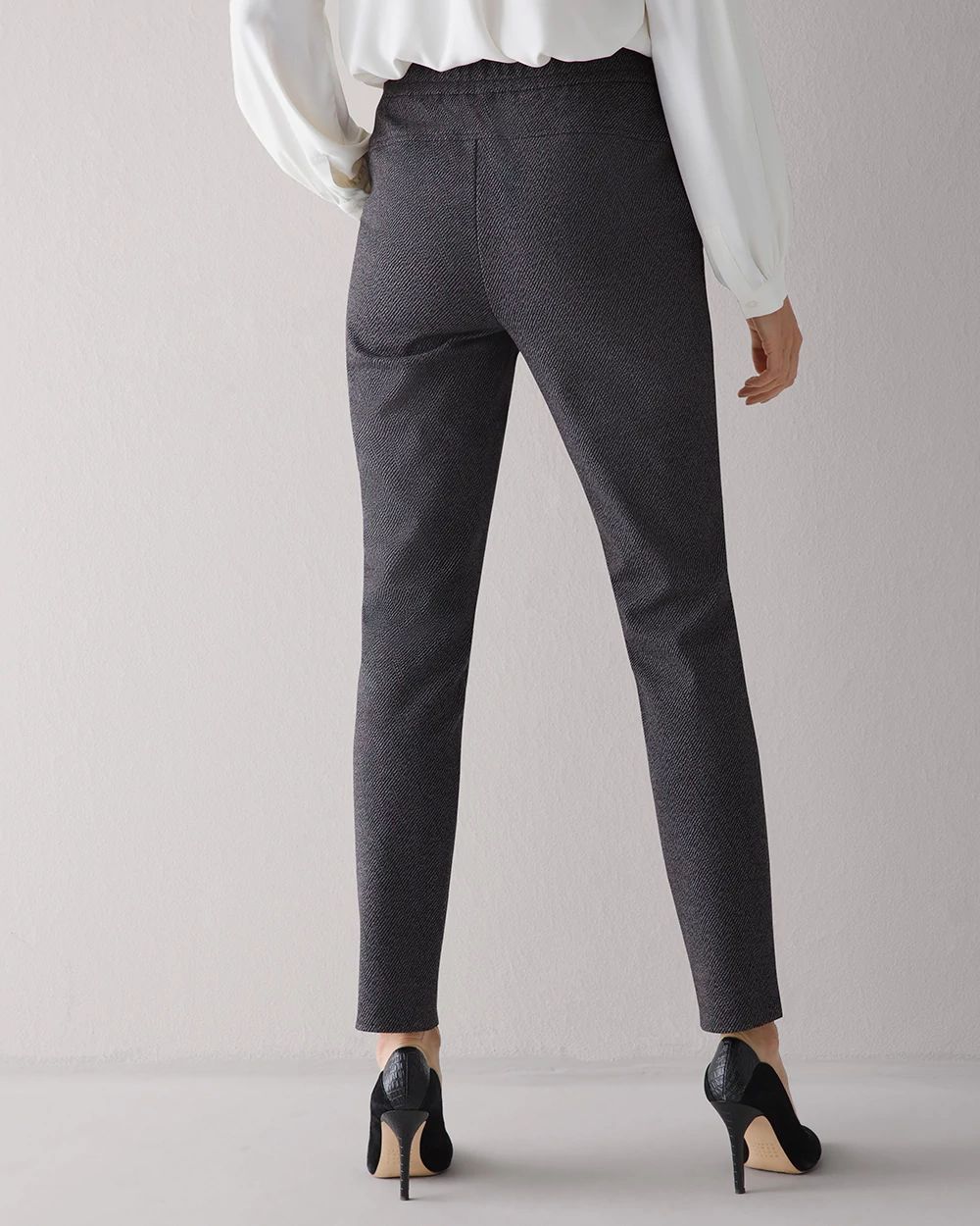 Knit Herringbone Pants