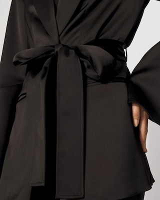Petite Bell Sleeve Satin Blazer click to view larger image.