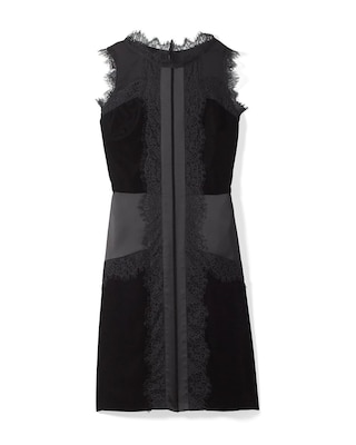 Velvet Lace Sleeveless Dress click to view larger image.