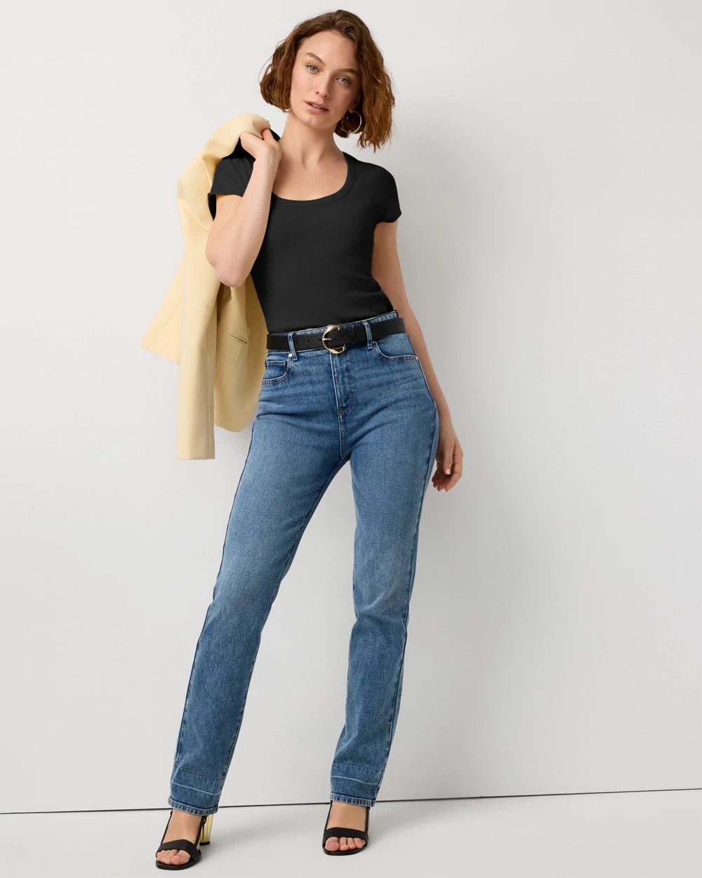 WHBM FORME™ Ribbed Scoop Neck Tee