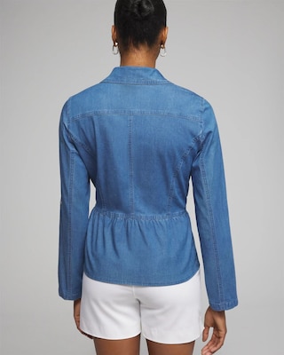 Outlet WHBM Peplum Trucker Jacket click to view larger image.