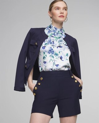 Curvy Mariner Button Shorts