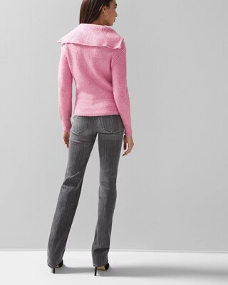 Zip-Neck Ribbed Pullover