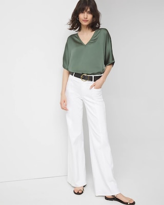 Woven Front Tee