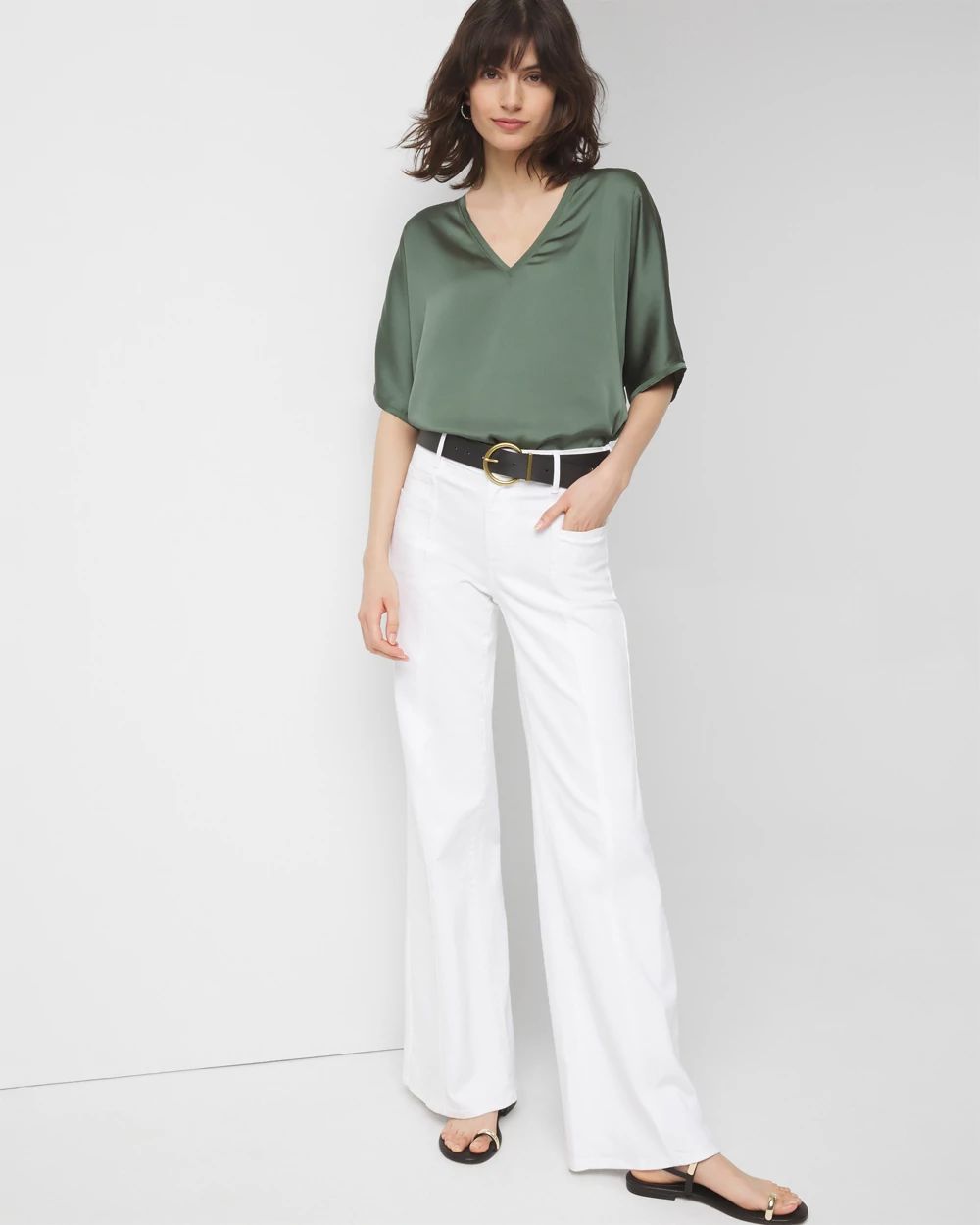 Woven Front Tee