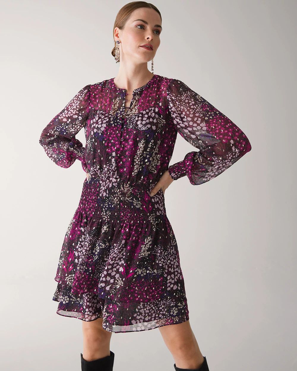 White house black market purple dress outlet