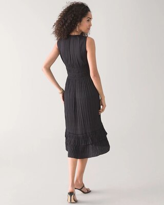 Sleeveless Satin Midi Dress
